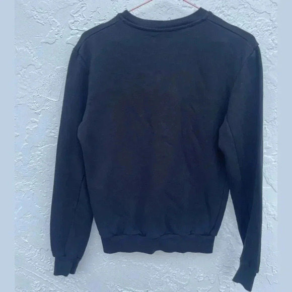 Zara Mens Beaded Crown Butterfly Design Pullover Sweater Black Sz Small - Picture 3 of 9